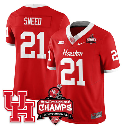 HCG Football 2025 Kinder's Texas Bowl Champions Jersey - All Stitched