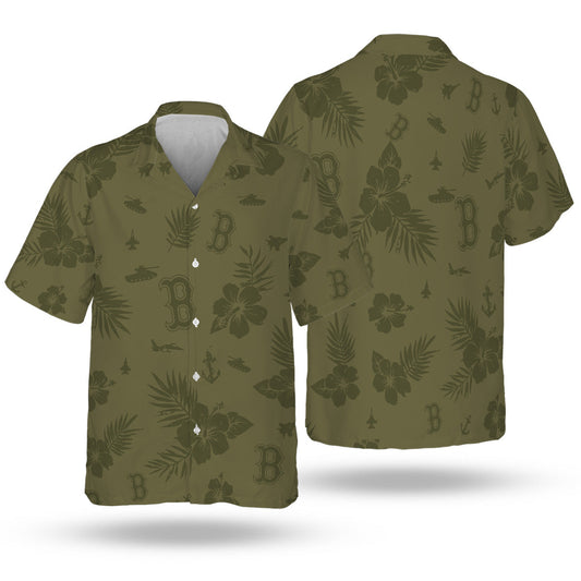 BOS Special Armed Forces Hawaiian Design Button Shirt V2