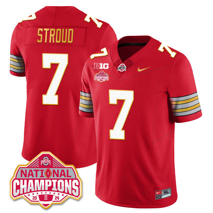OSU 'Heritage Stripe' 2025 CFP Patch - National Champions Jersey - All Stitched