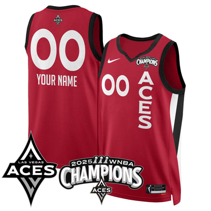 Las Vegas Aces 2025 WNBA Championship Custom Jersey - All Stitched