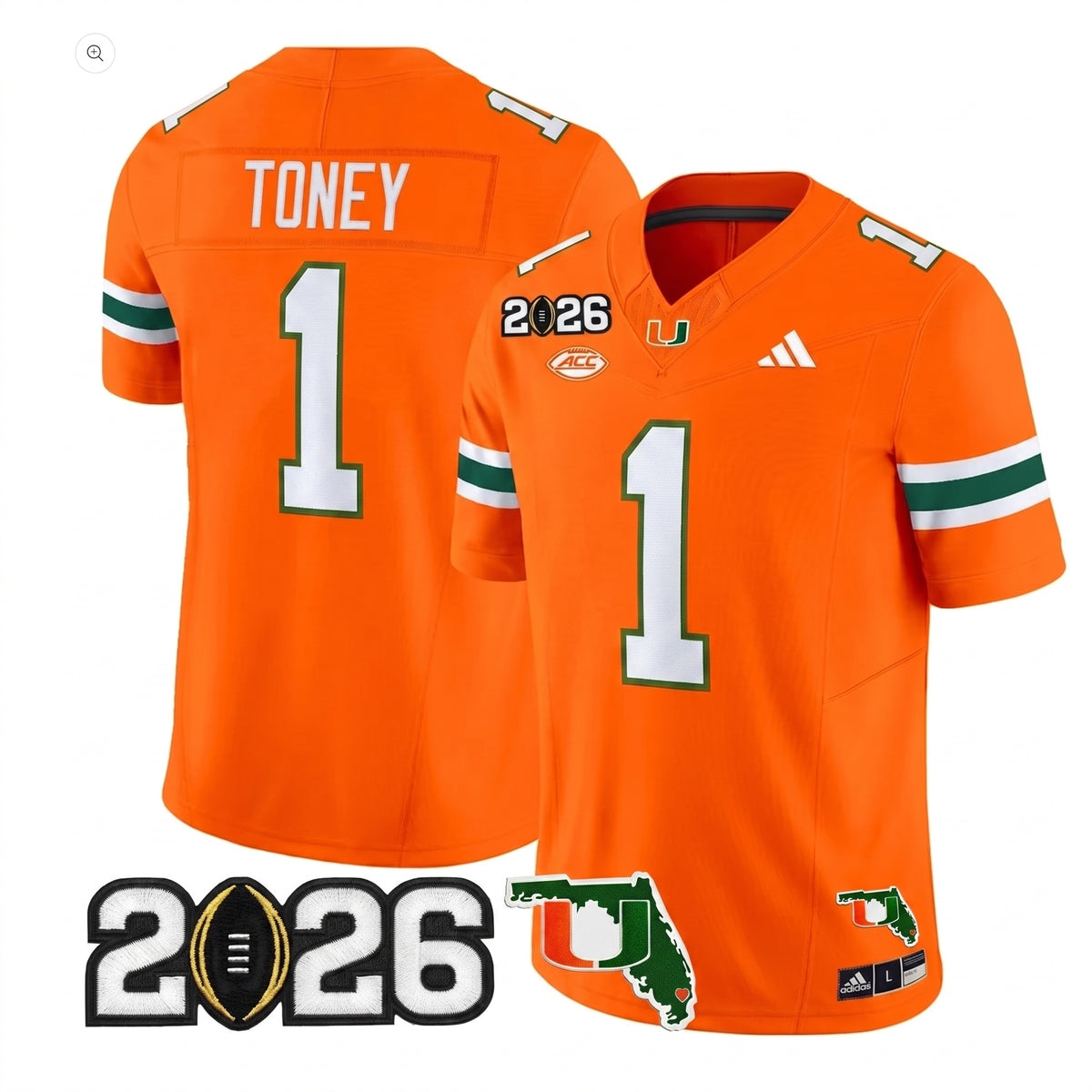 MIA 2026 CFP Final & Florida Patch Vapor Limited Jersey - Stitched