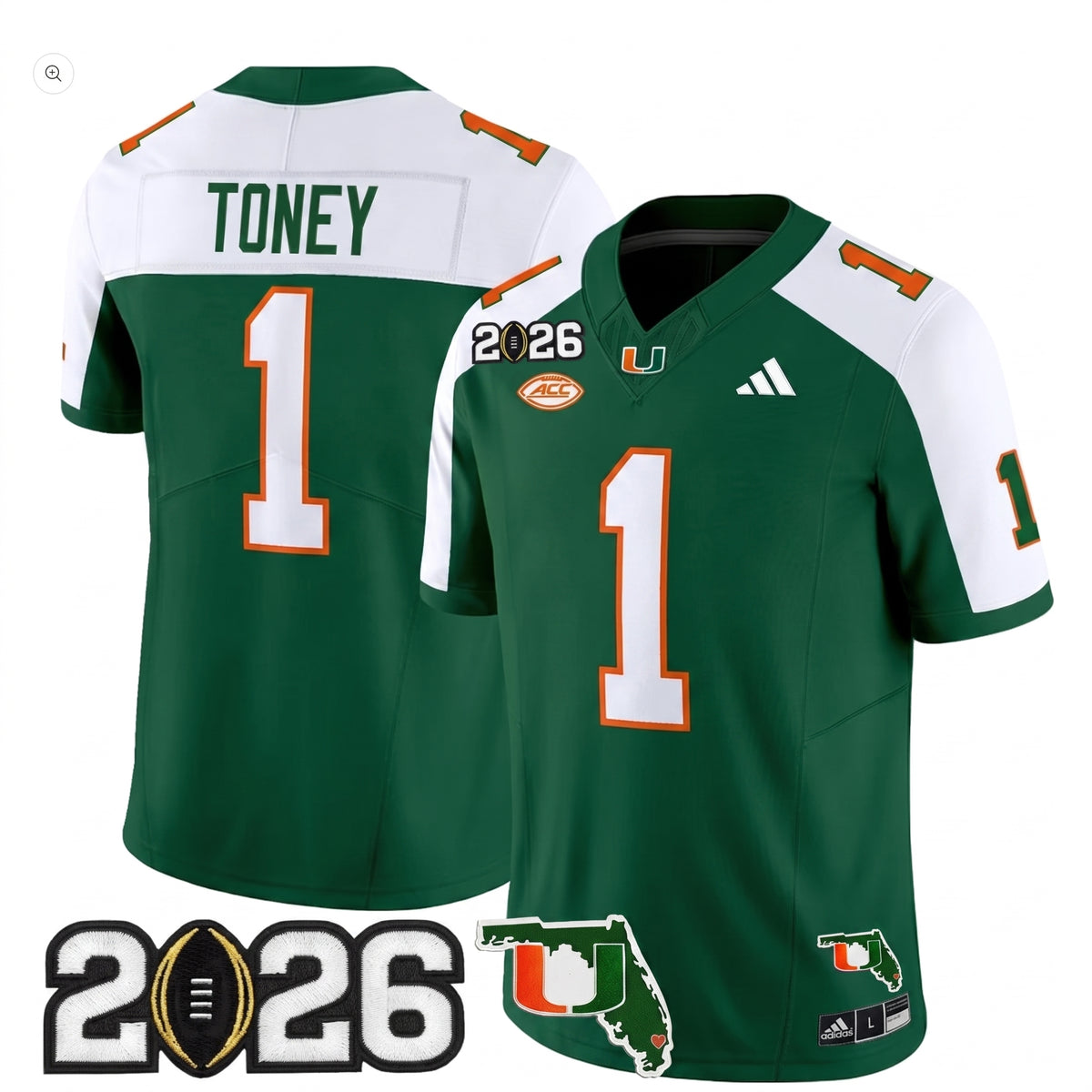 MIA 2026 CFP Final & Florida Patch Vapor Limited Jersey - Stitched
