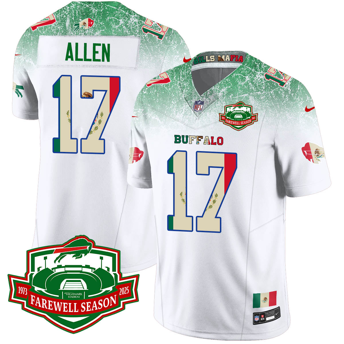 BUF Mexico Vapor Limited Jersey - Stitched-NQD