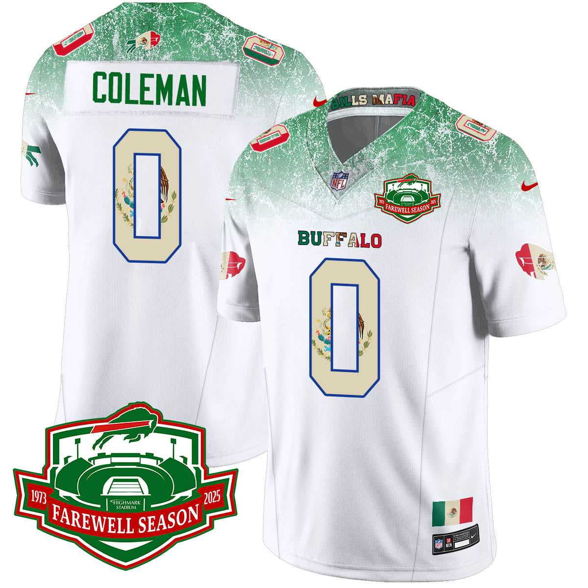 BUF Mexico Vapor Limited Jersey - Stitched-NQD
