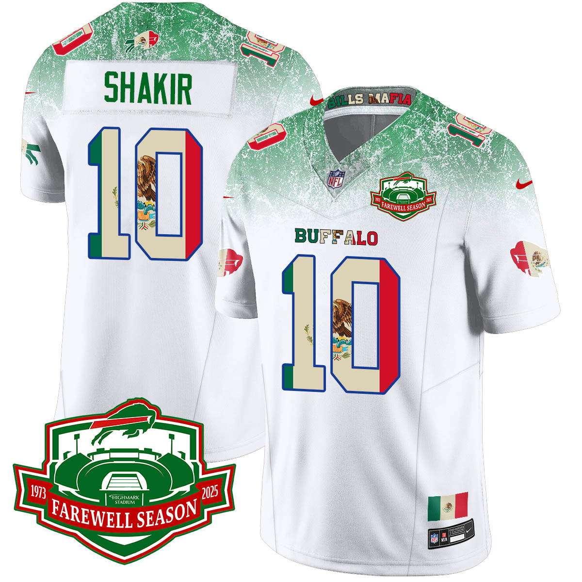 BUF Mexico Vapor Limited Jersey - Stitched-NQD