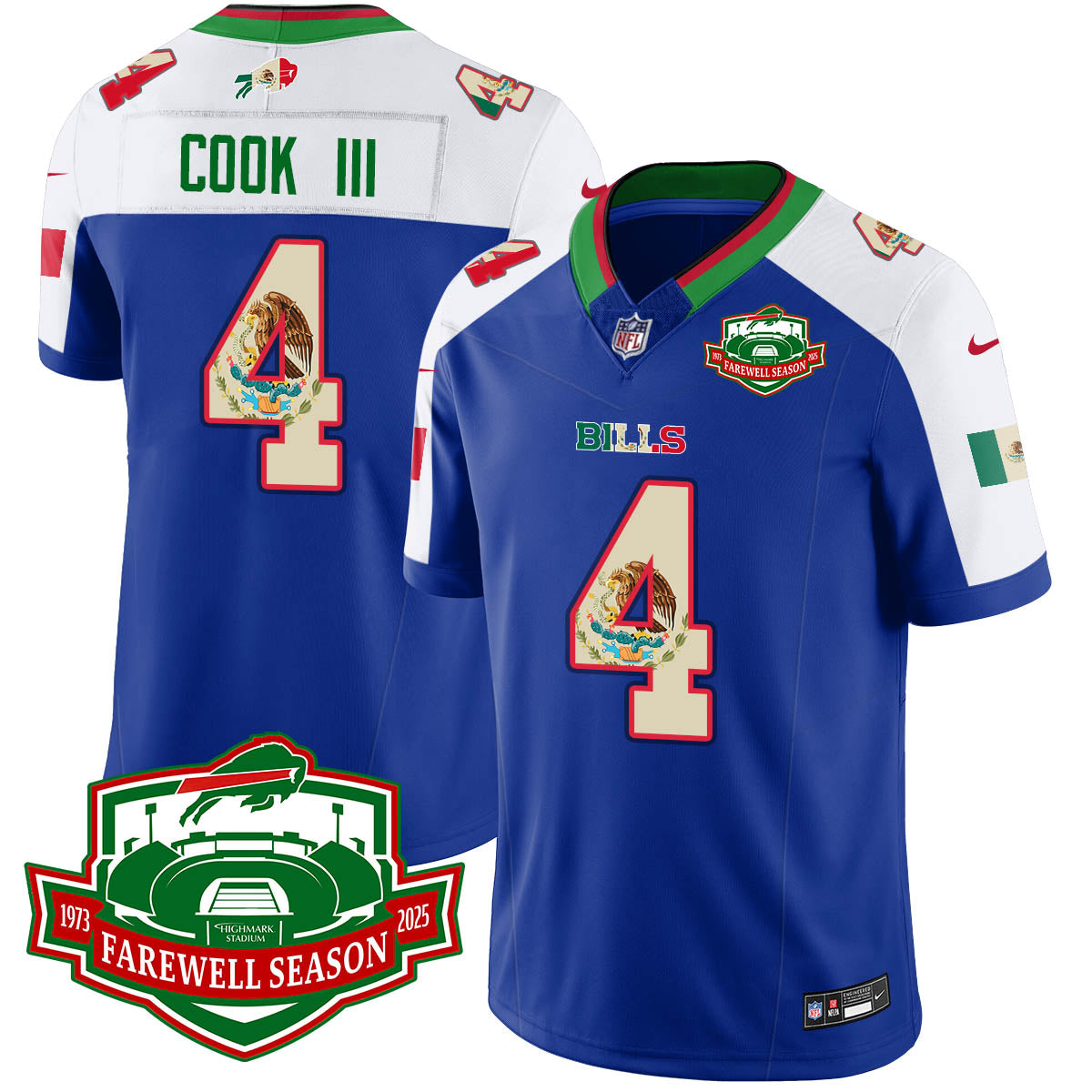 BUF Mexico Vapor Limited Jersey - Stitched-NQD