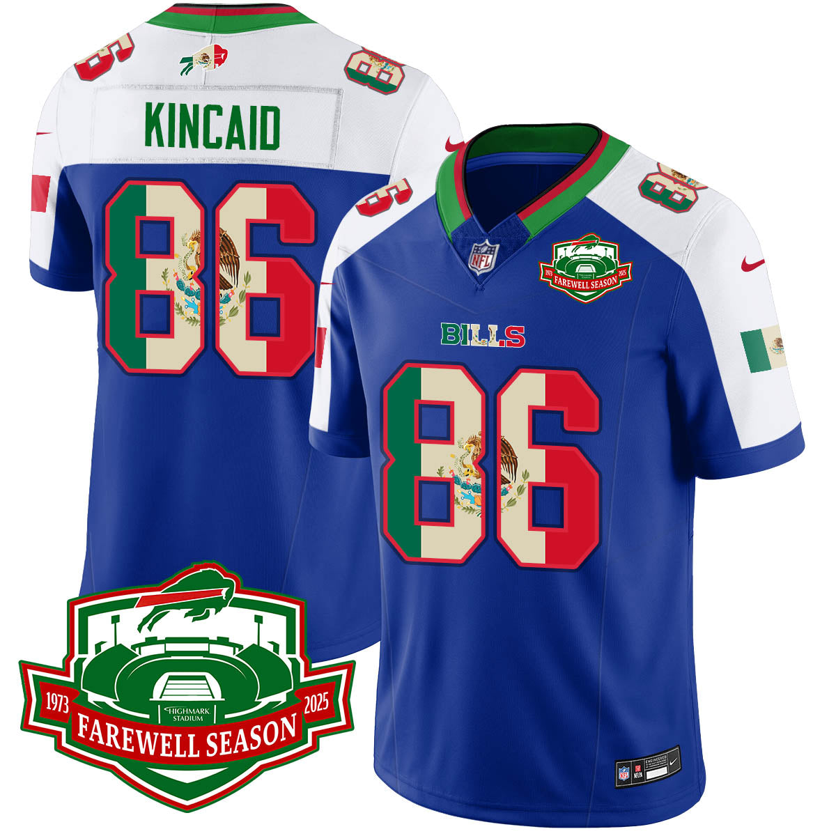 BUF Mexico Vapor Limited Jersey - Stitched-NQD