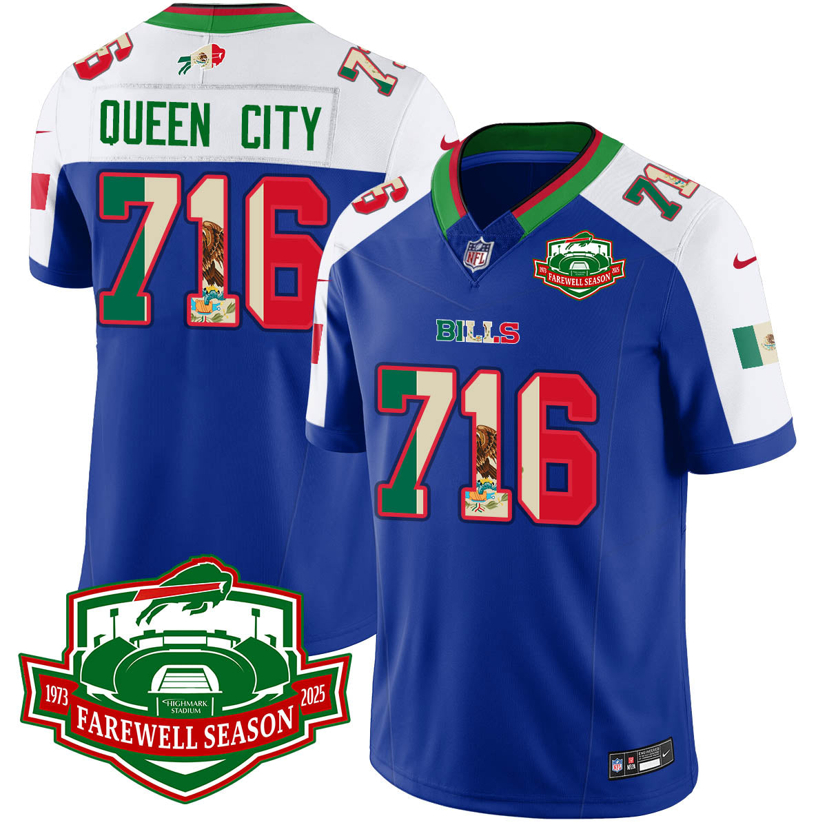BUF Mexico Vapor Limited Jersey - Stitched-NQD
