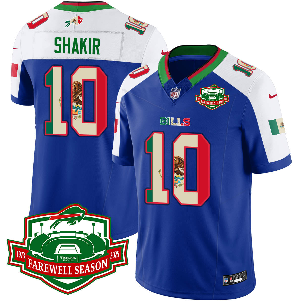 BUF Mexico Vapor Limited Jersey - Stitched-NQD
