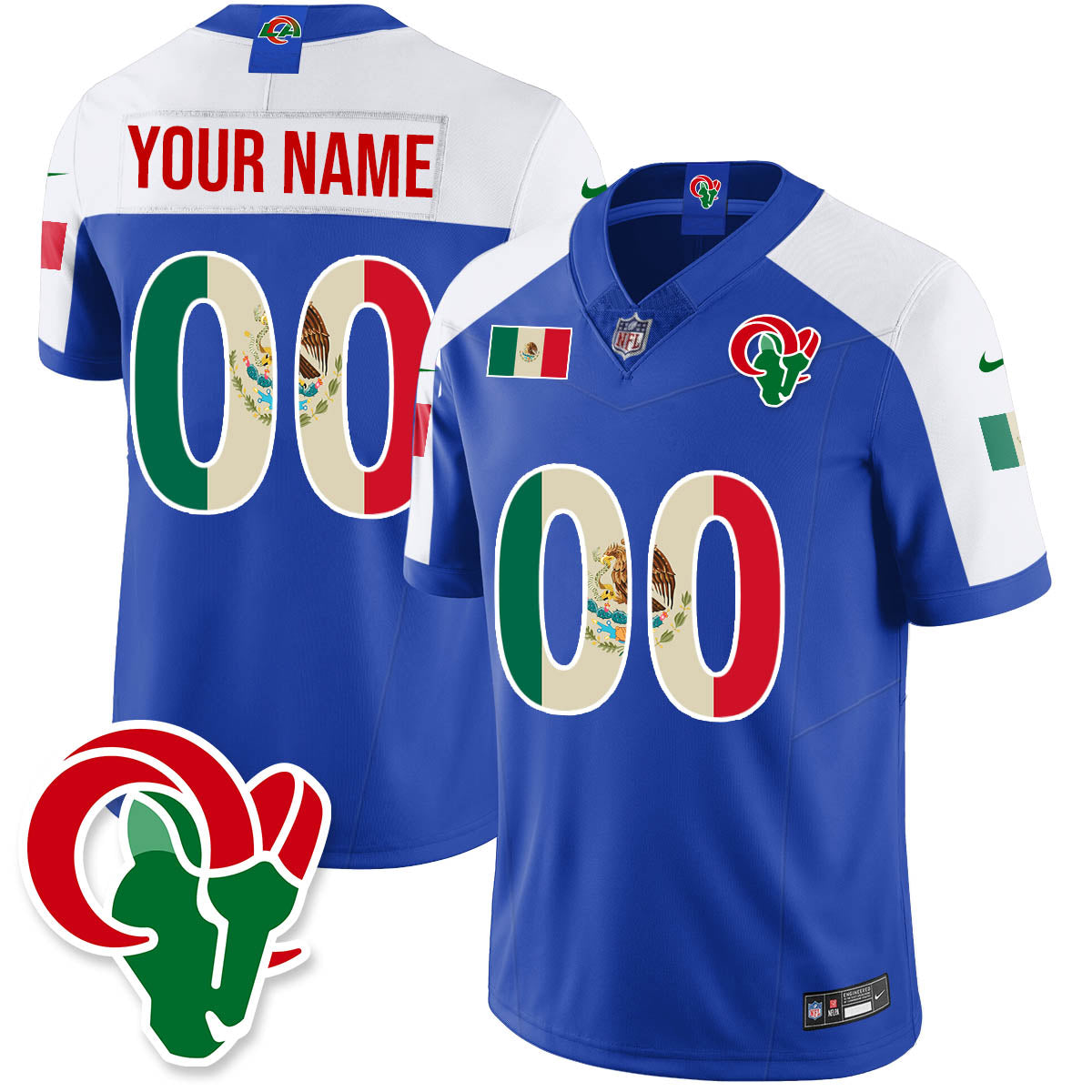 LAR Mexico Vapor Limited Jersey - All Stitched