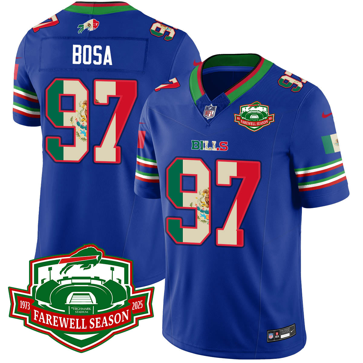 BUF Mexico Vapor Limited Jersey - Stitched-NQD