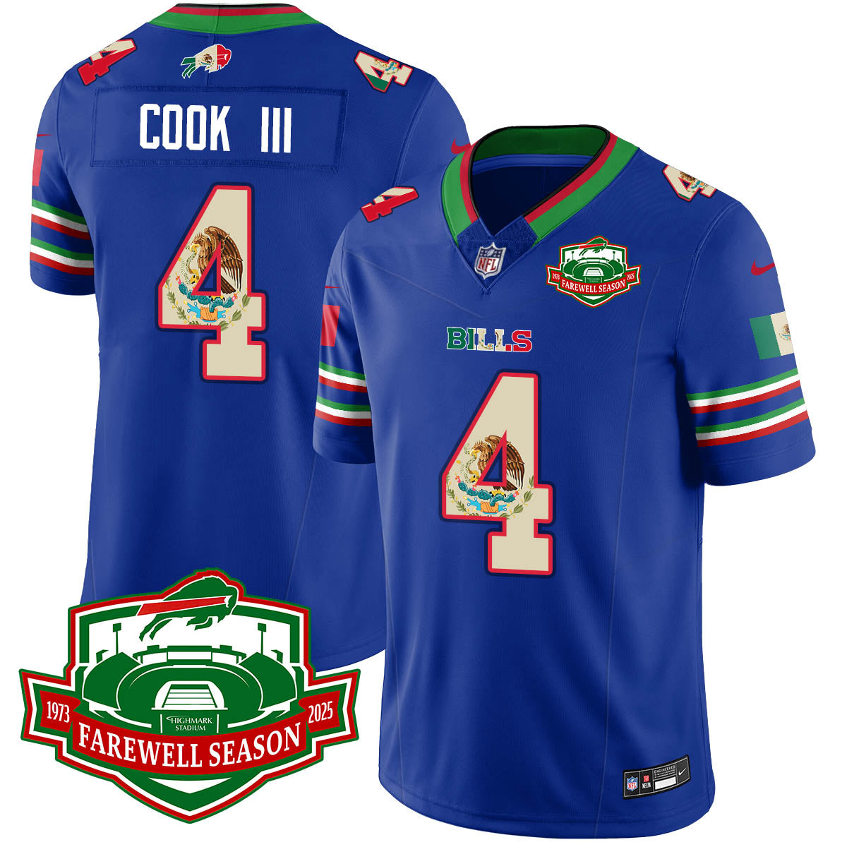 BUF Mexico Vapor Limited Jersey - Stitched-NQD