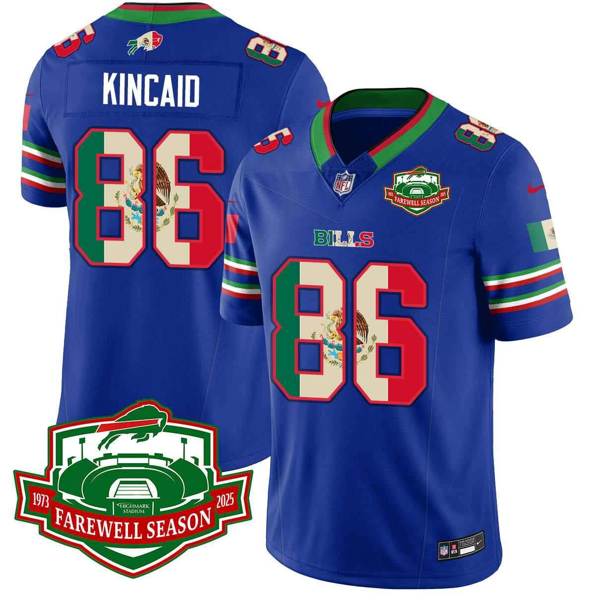 BUF Mexico Vapor Limited Jersey - Stitched-NQD