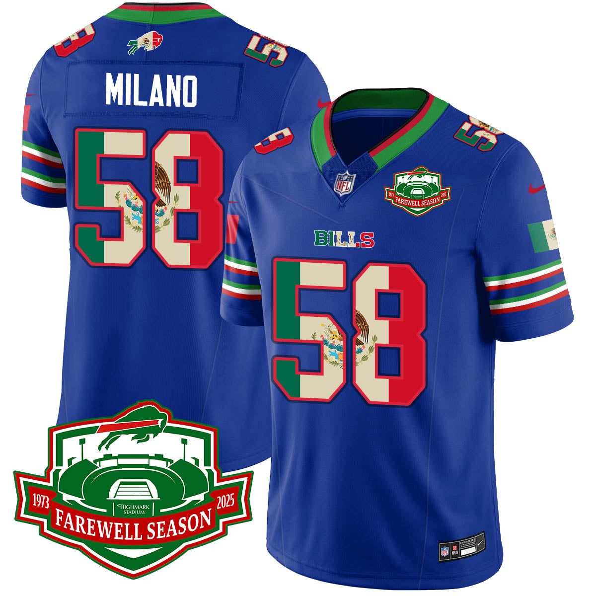 BUF Mexico Vapor Limited Jersey - Stitched-NQD