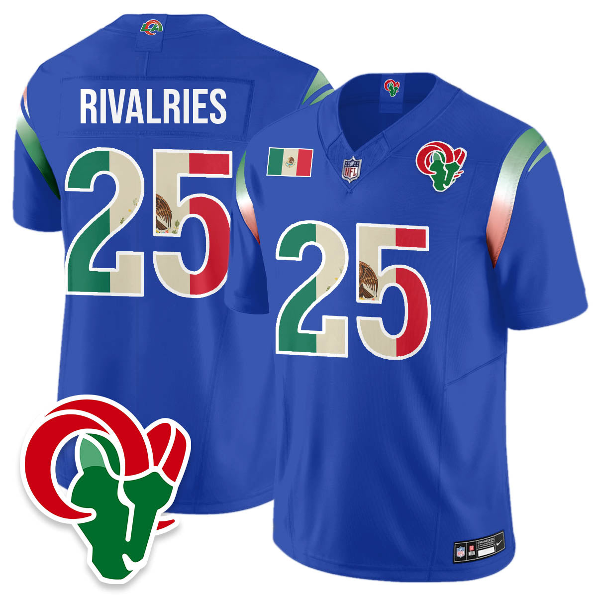 LAR Mexico Vapor Limited Jersey - All Stitched