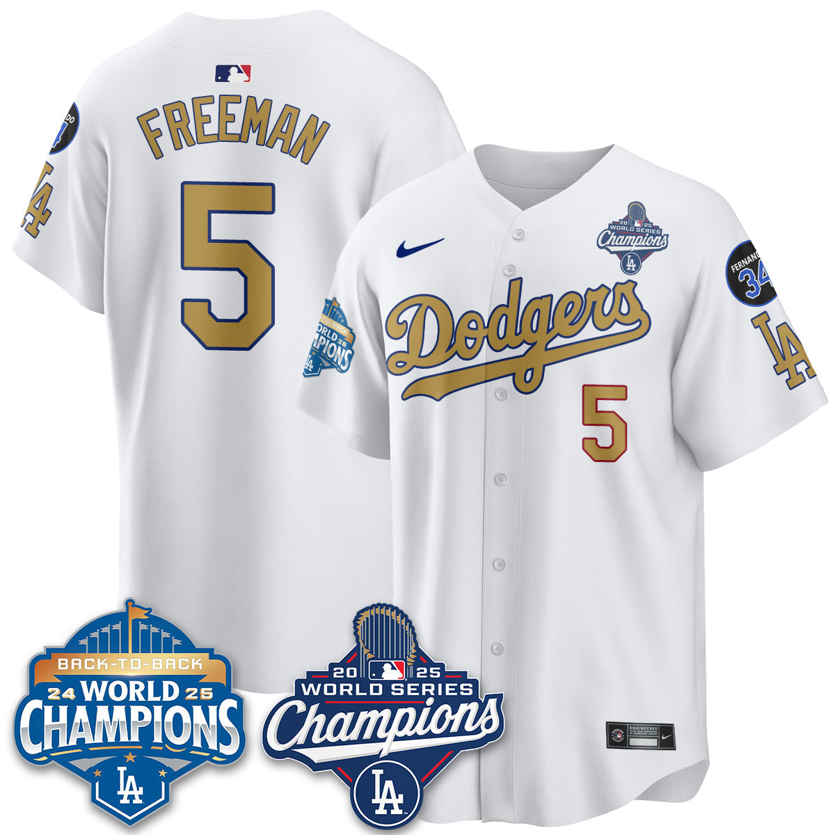 LAD 2025 World Series Champions Jersey - All Stitched N2