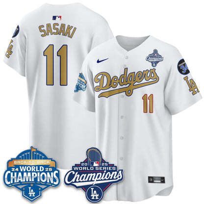 LAD 2025 World Series Champions Jersey - All Stitched N2