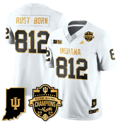 Indiana H Vapor Limited Football Gold Jersey - Rose Bowl Champions - All Stitched
