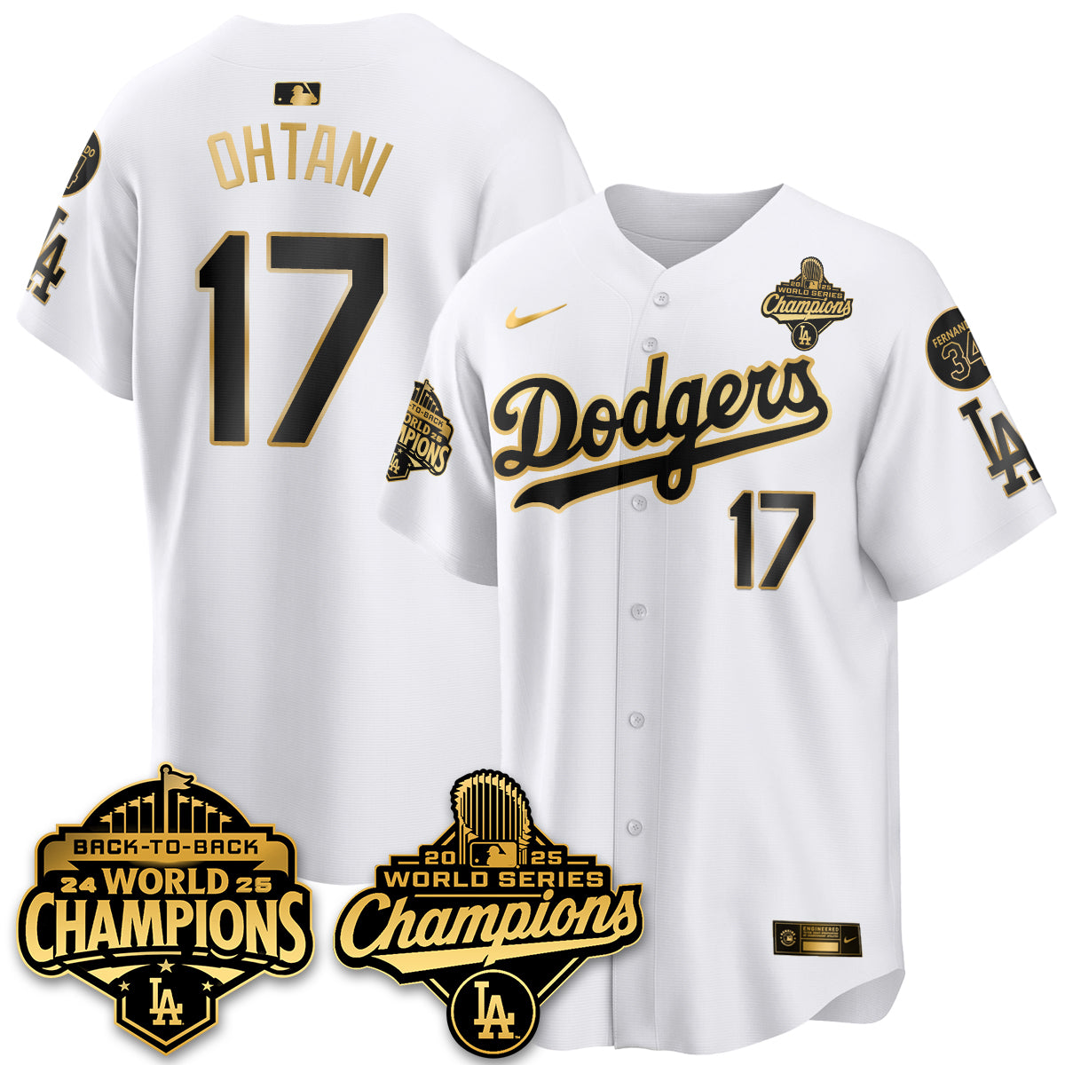 LAD 2025 World Series Champions Jersey - All Stitched N2