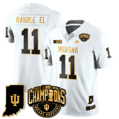 Indiana H Vapor Limited Football Gold Jersey - Big 10 Champions - All Stitched
