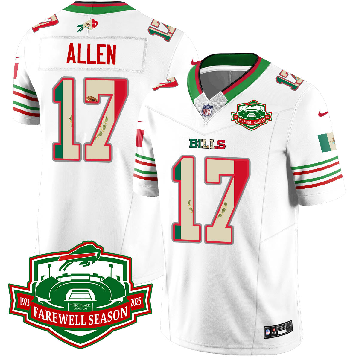 BUF Mexico Vapor Limited Jersey - Stitched-NQD