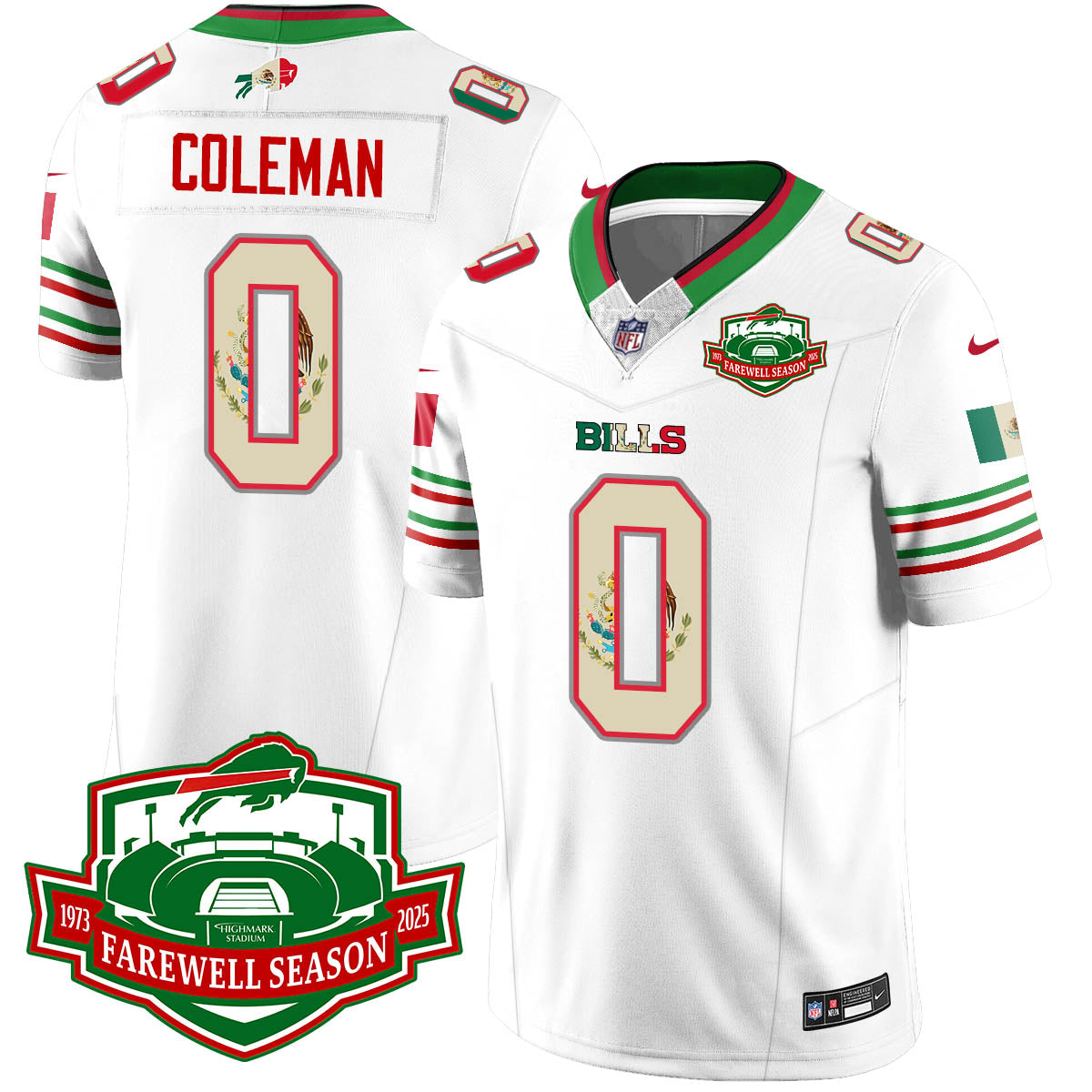 BUF Mexico Vapor Limited Jersey - Stitched-NQD