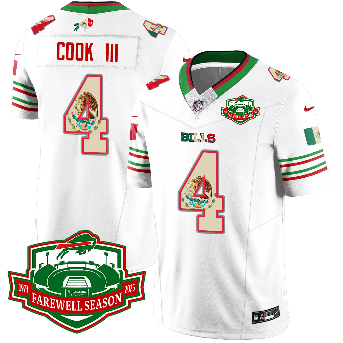 BUF Mexico Vapor Limited Jersey - Stitched-NQD