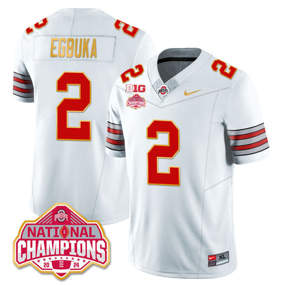 OSU 'Heritage Stripe' 2025 CFP Patch - National Champions Jersey - All Stitched