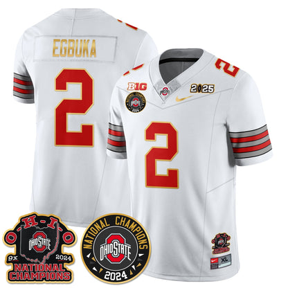 OSU 'Heritage Stripe' 2025 CFP Patch - National Champions Jersey N5 - All Stitched