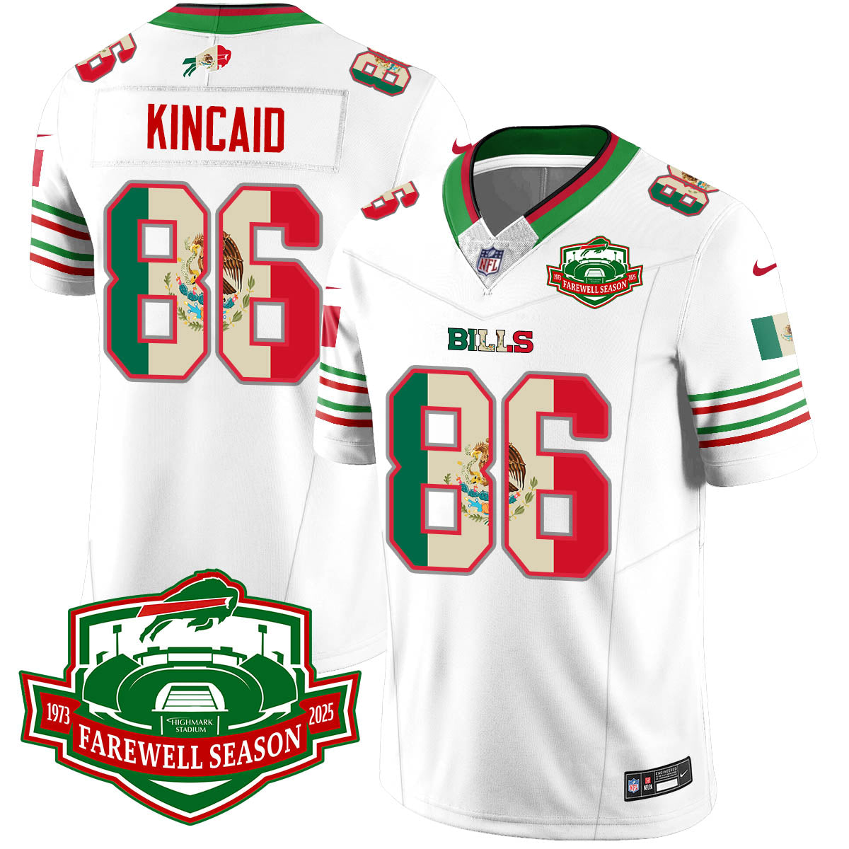 BUF Mexico Vapor Limited Jersey - Stitched-NQD