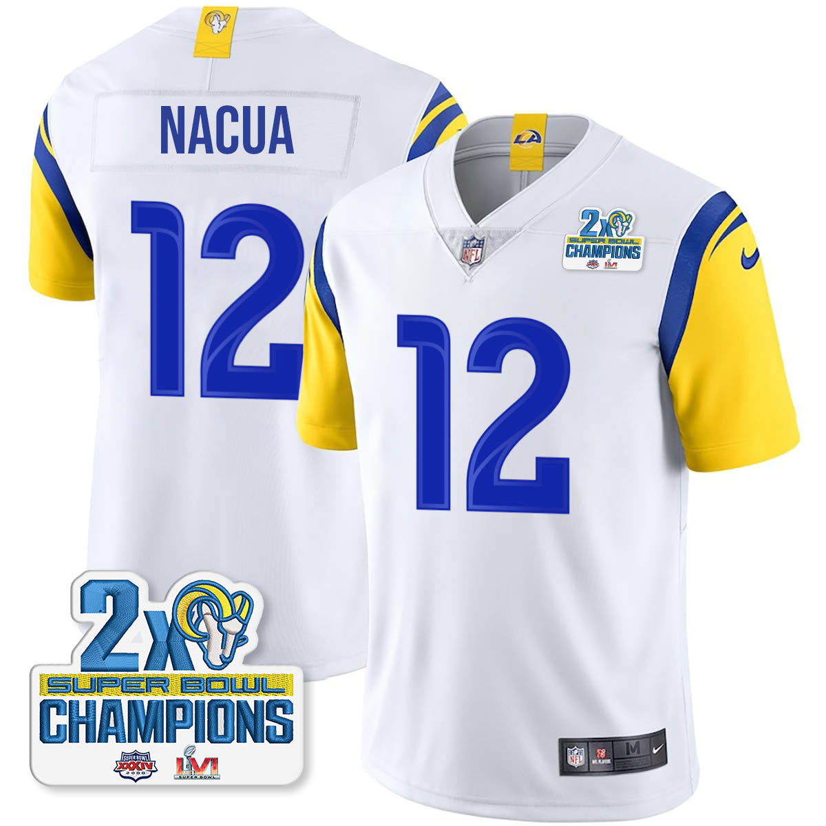 LAR 2-Time Champions Patch Vapor Limited Jersey - All Stitched 1