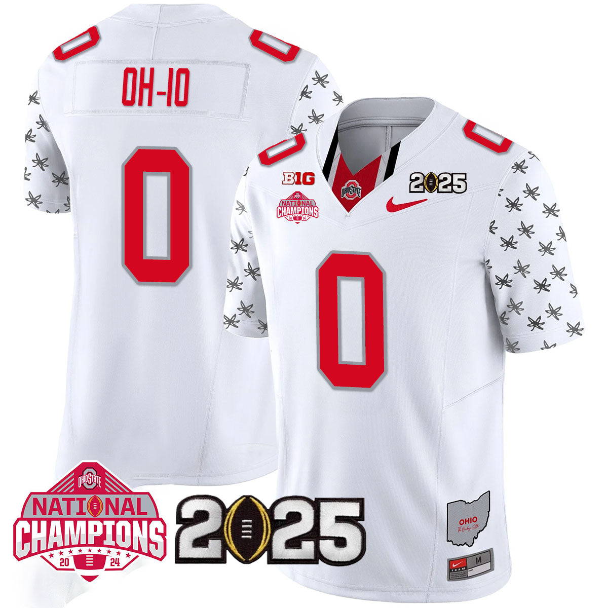 OSU 'Heritage Stripe' 2025 CFP Patch - National Champions Jersey - All Stitched
