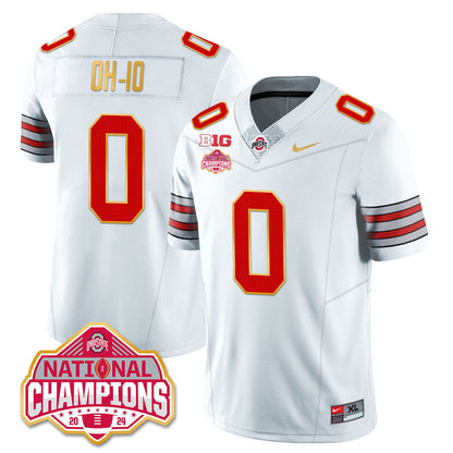 OSU 'Heritage Stripe' 2025 CFP Patch - National Champions Jersey - All Stitched