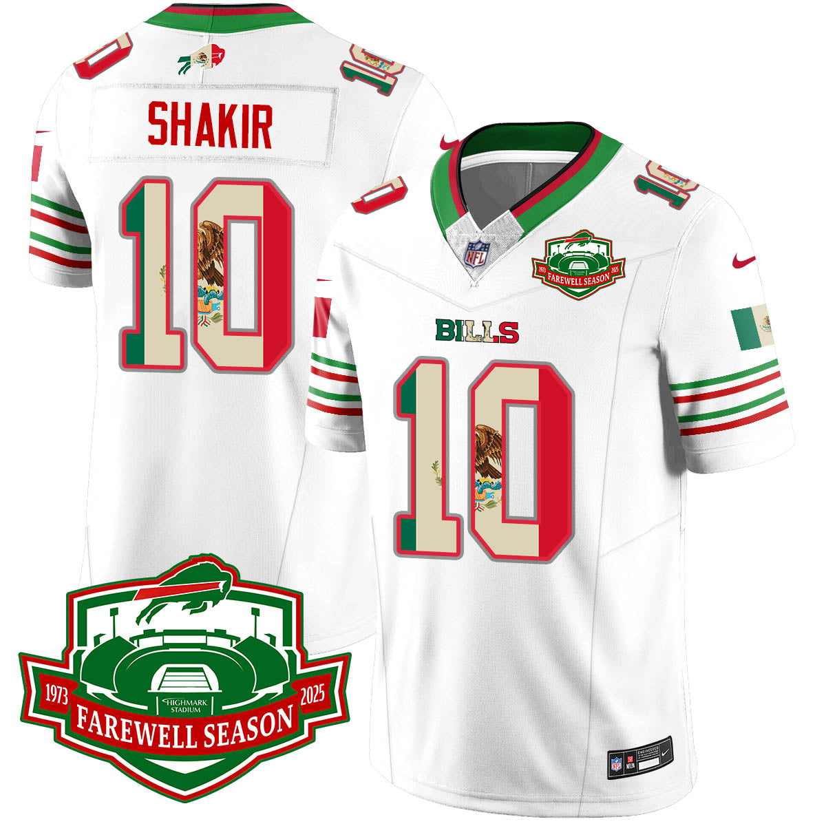 BUF Mexico Vapor Limited Jersey - Stitched-NQD