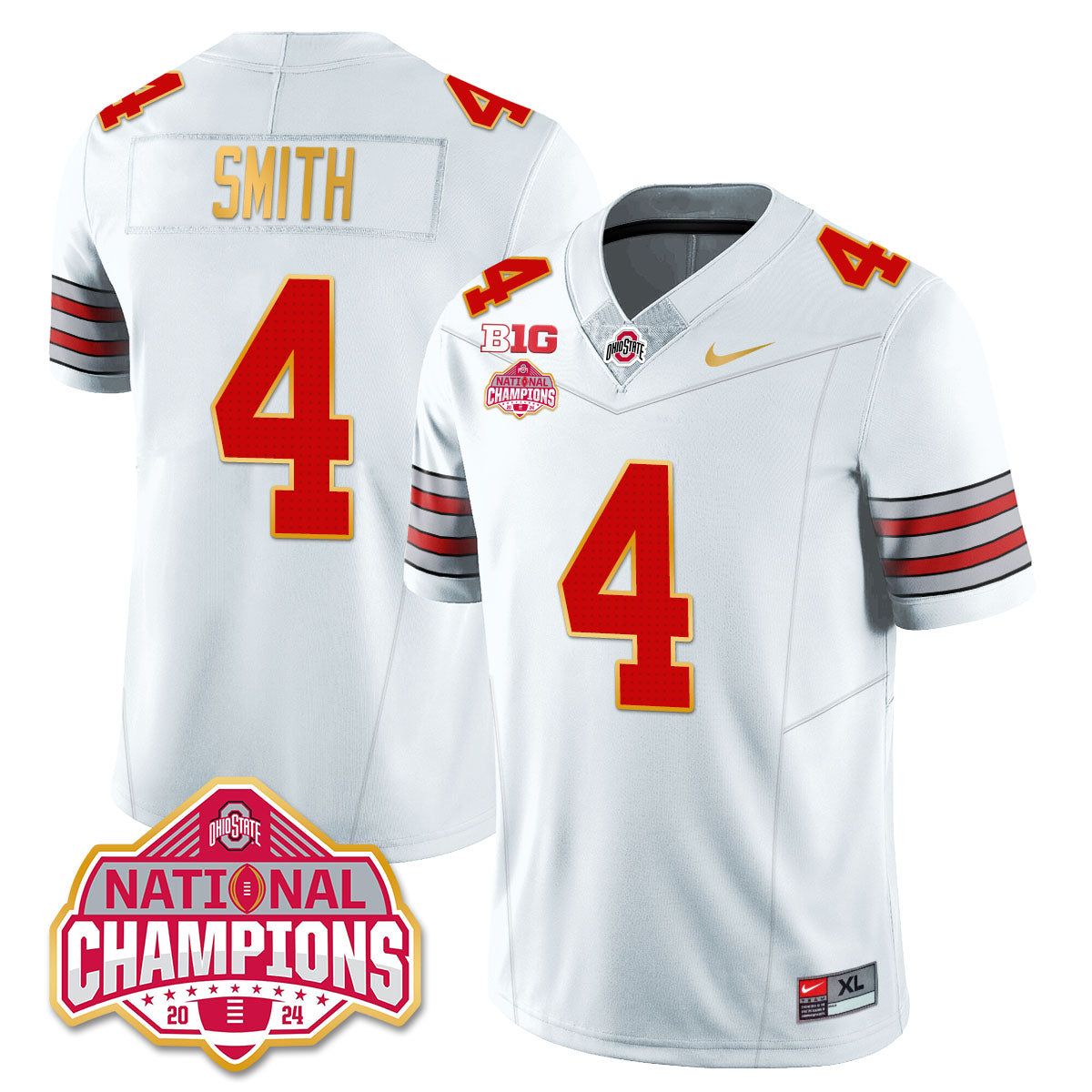 OSU 'Heritage Stripe' 2025 CFP Patch - National Champions Jersey - All Stitched