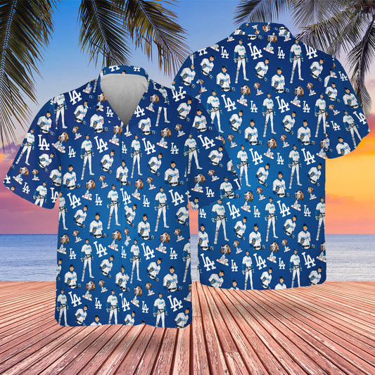 LAD #17 Hawaiian Design Button Shirt-NQD