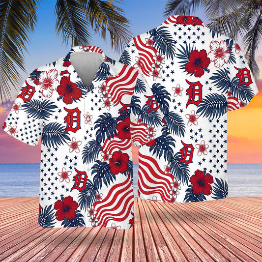 DET Special Semiquincentennial Hawaiian Design Button Shirt V4-NQD