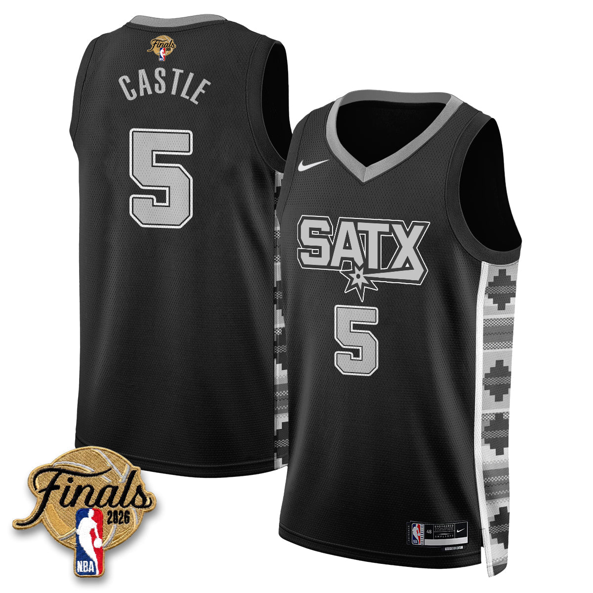 SAS 2026 NBA Western Conference Champions Vapor Jersey V2- Stitched-NQD
