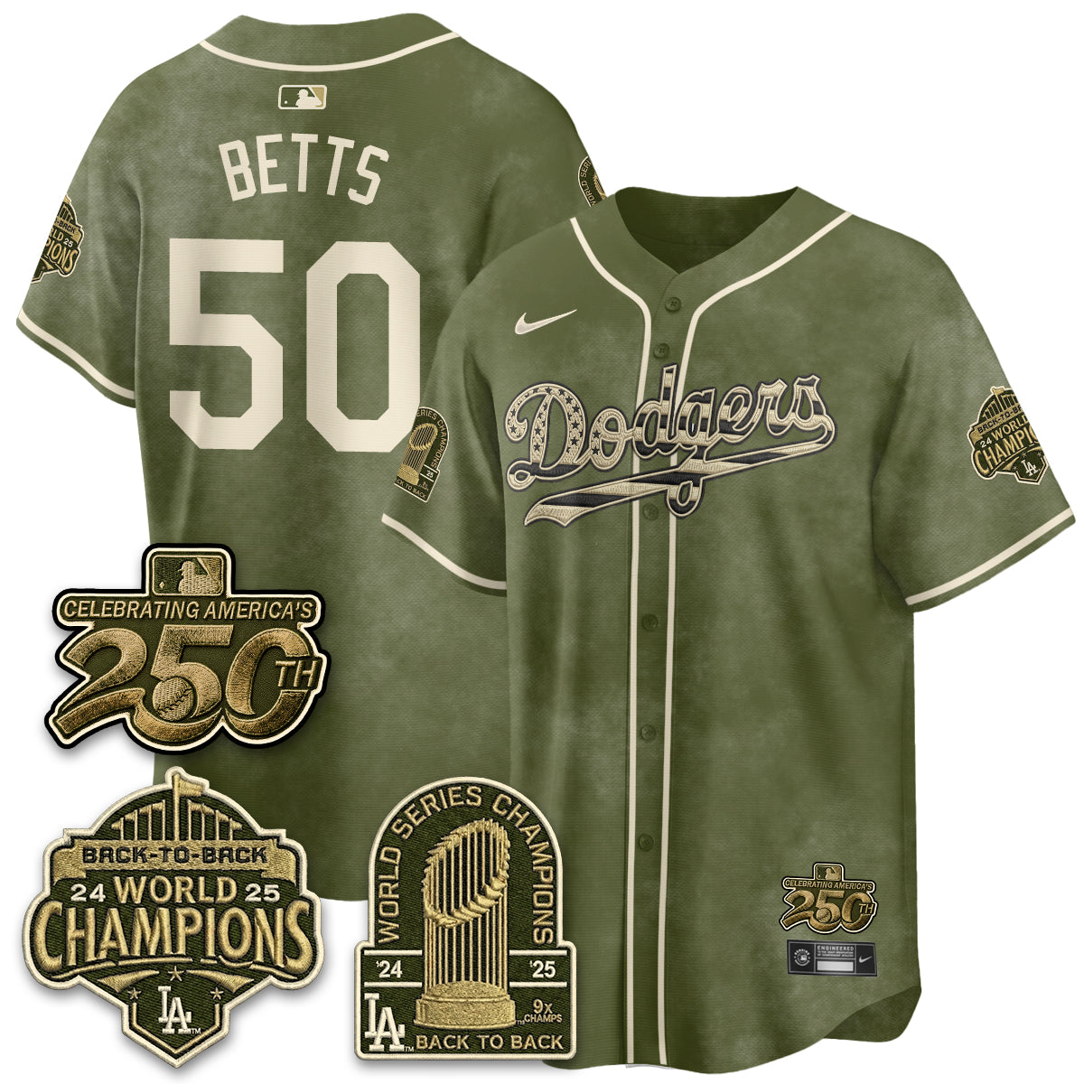 LAD New Era Olive 2026 Armed Forces Day Jersey -Stitched V2-NQD