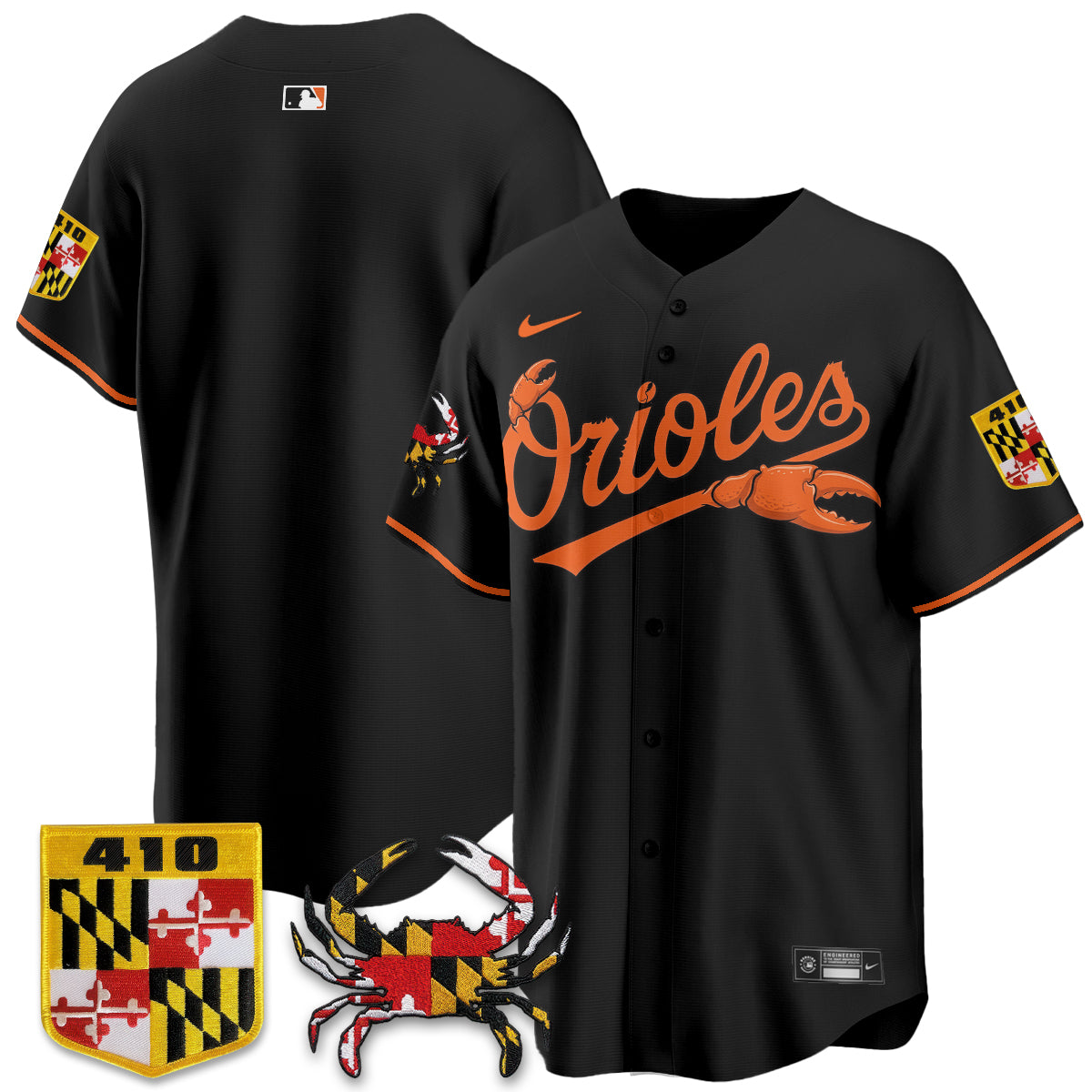 Baltimore Orioles Crab x Maryland Vapor Limited Jersey - Stitched-NQD