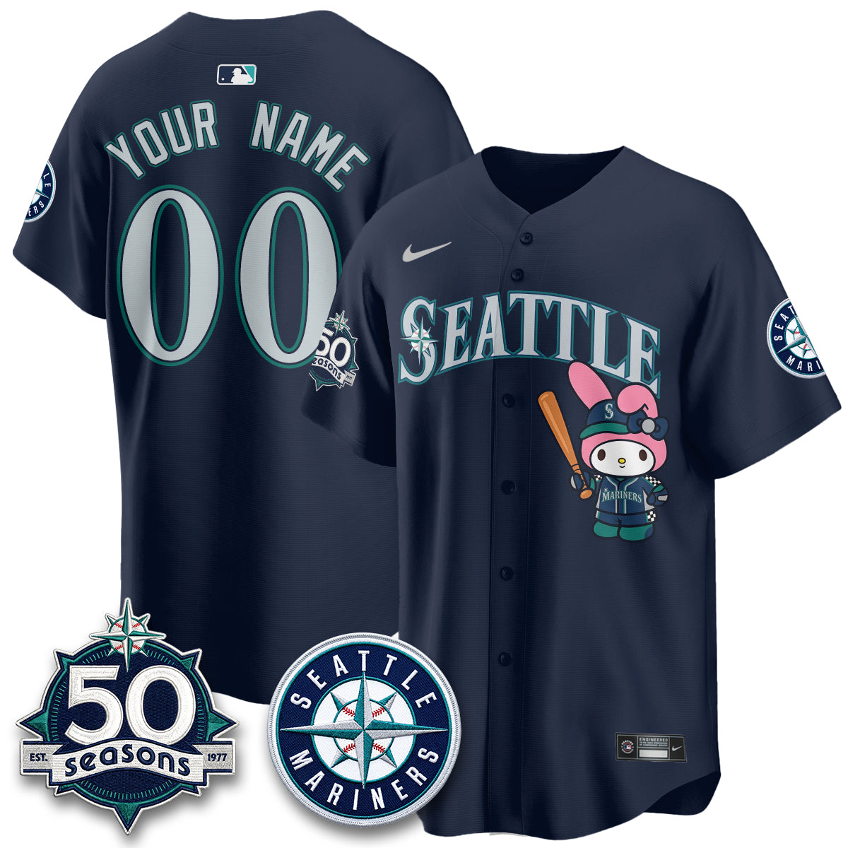 SEA x  Pink Sanrio Friend Vapor Custom Jersey - Stitched