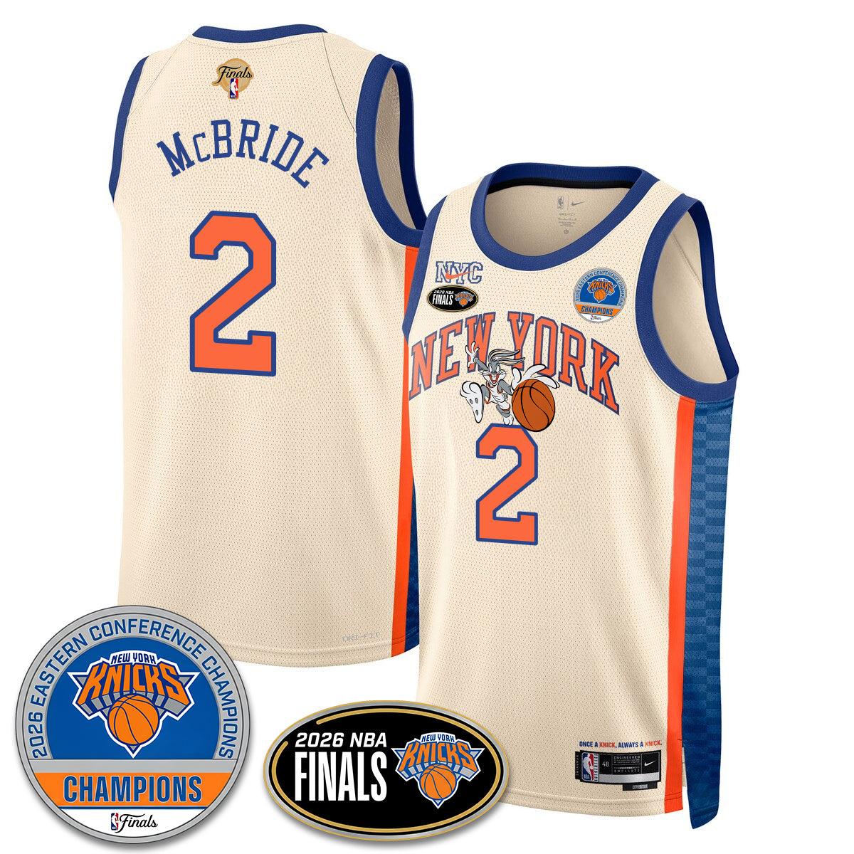 NYK 2026 NBA Eastern Conference Champions x Bunny Vapor Jersey - Stitched-NQD