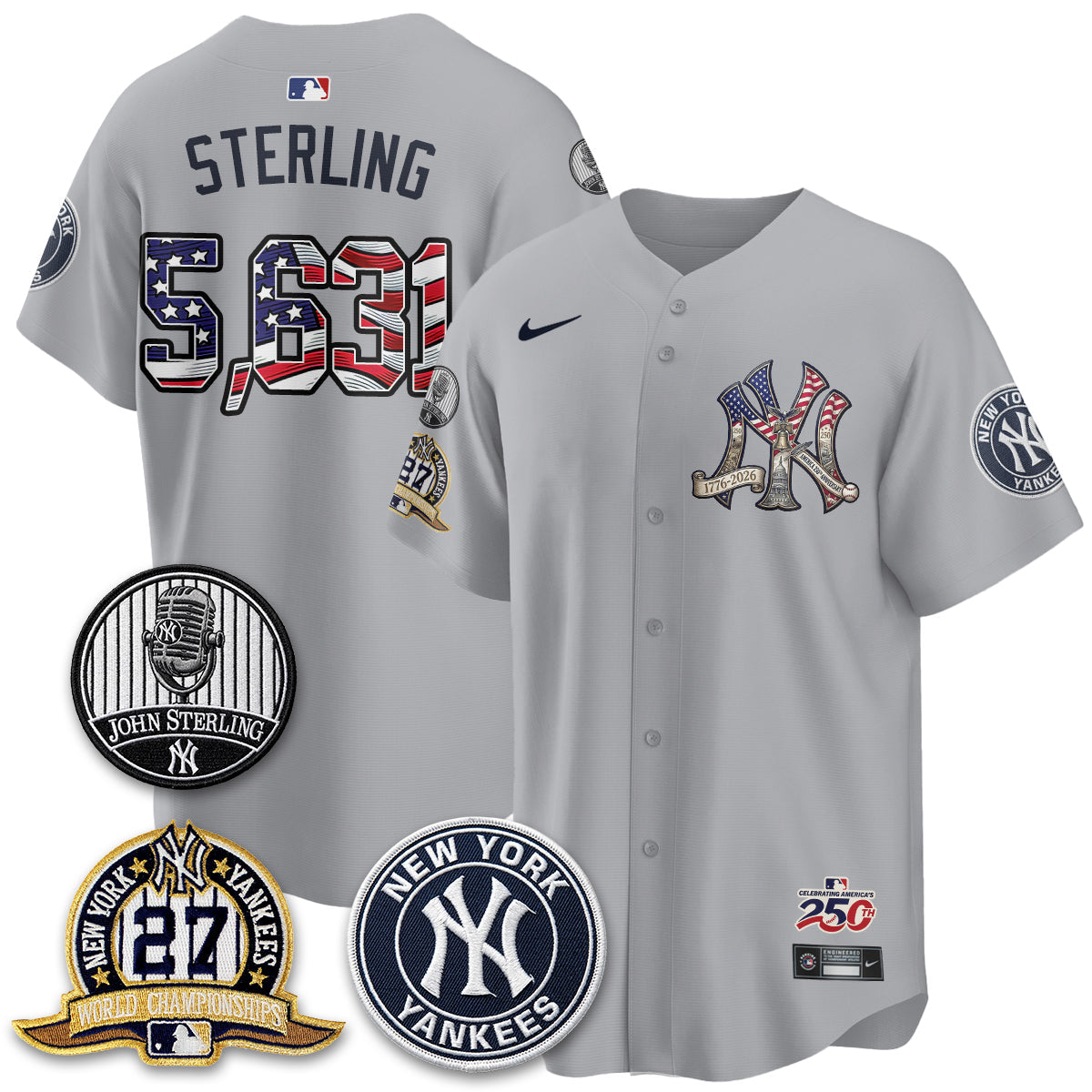 NYY Independence Day USA Vapor Limited Jersey - Stitched-NQD