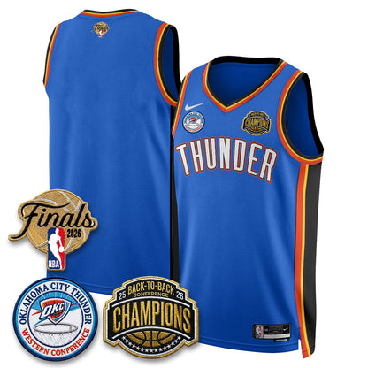 OKC 2026 NBA Western Conference Champions Vapor Jersey - Stitched-NQD