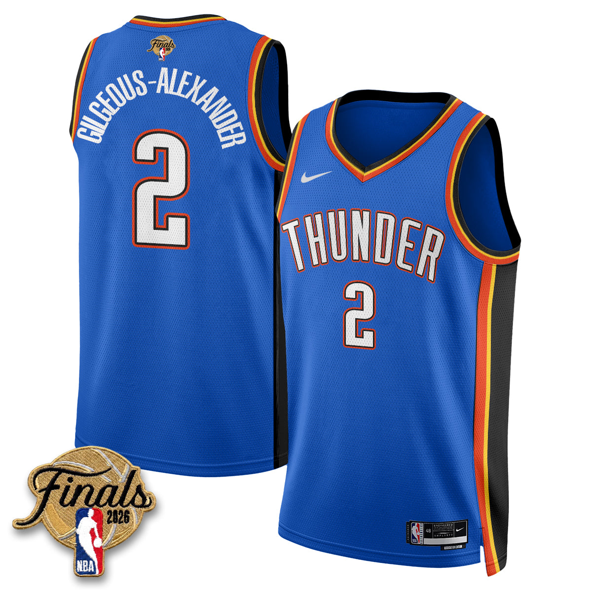 OKC 2026 NBA Western Conference Champions Vapor Jersey V2- Stitched-NQD