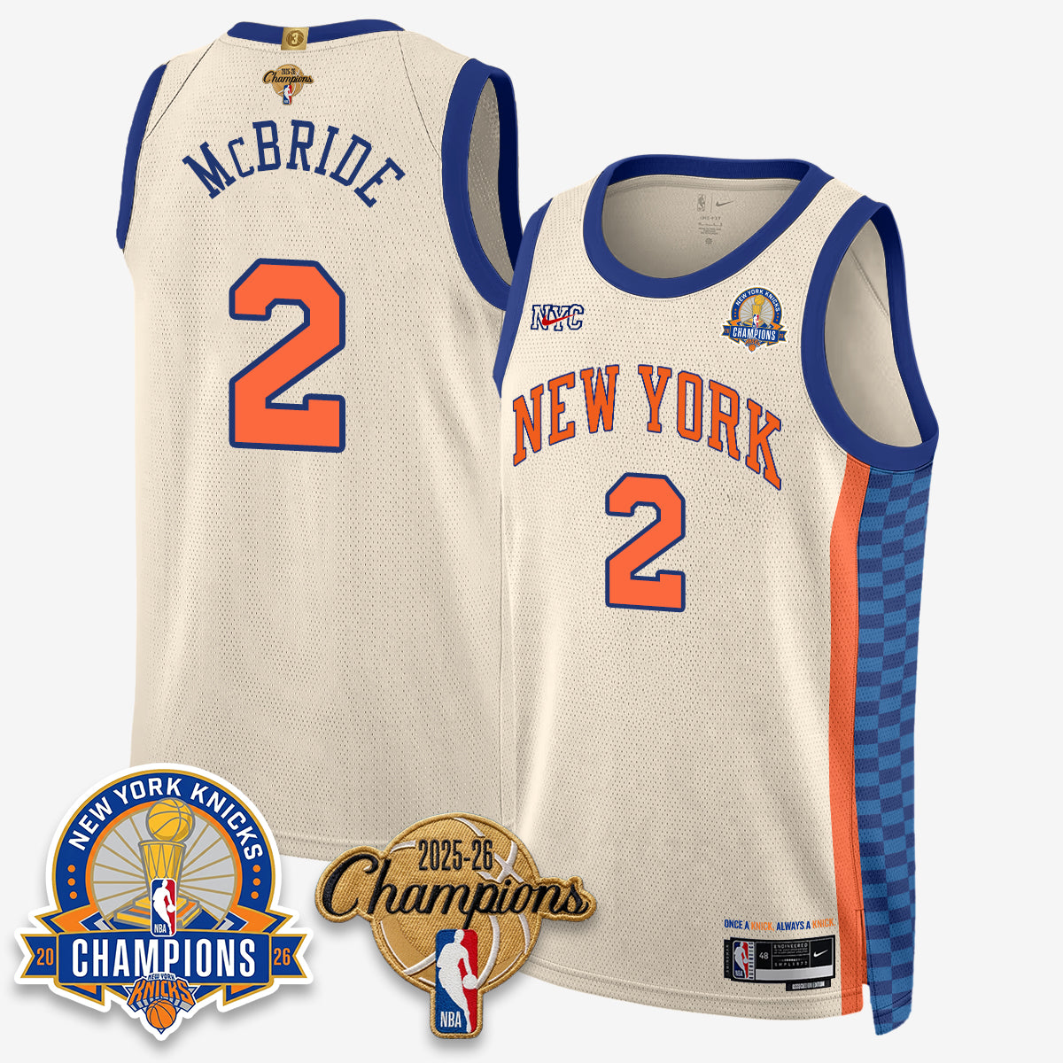 New York Knicks 2026 Basketball Champions Special Edition Vapor Jersey V2- Stitched