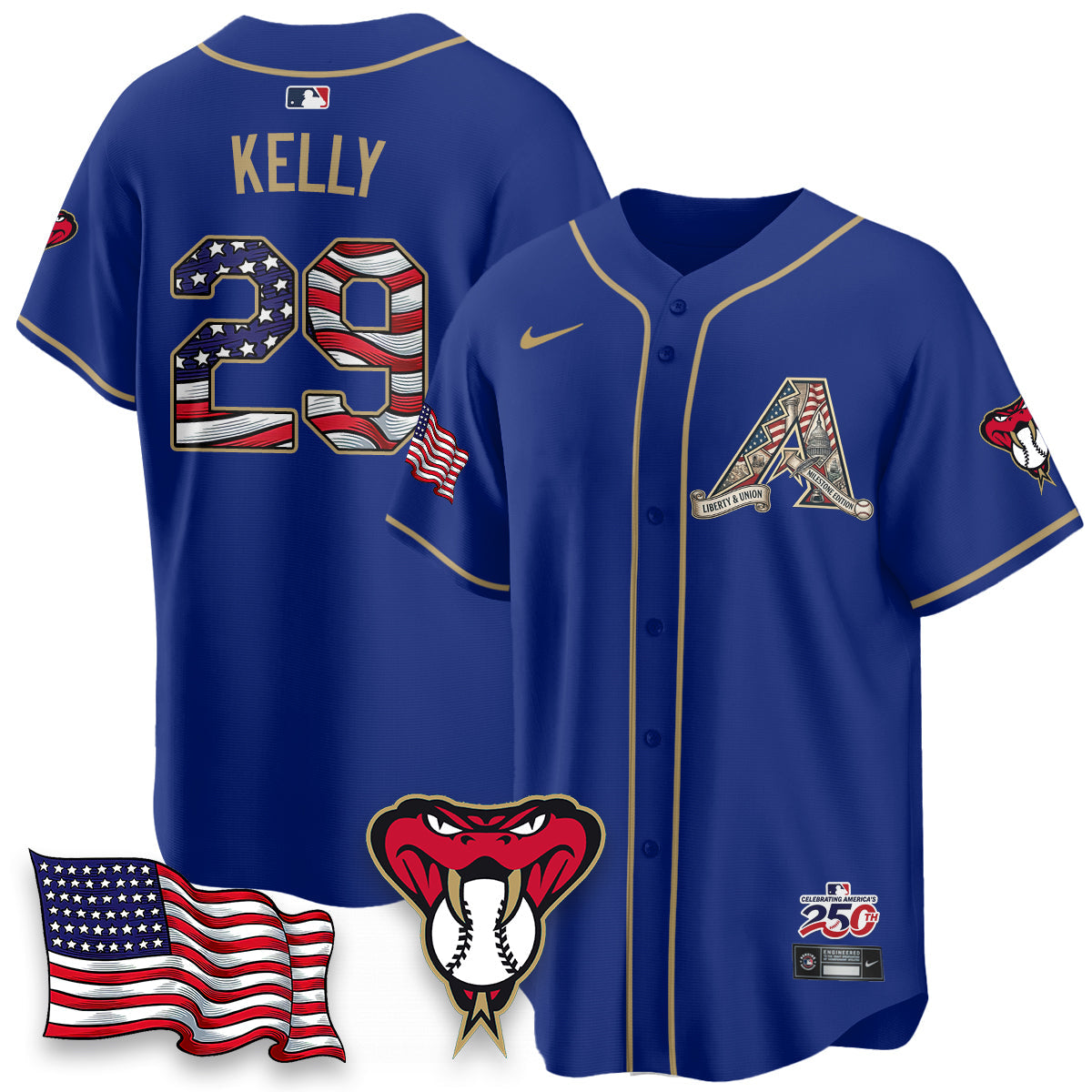 ARI 2026 Independence Day USA Vapor Limited Jersey - Stitched-NQD