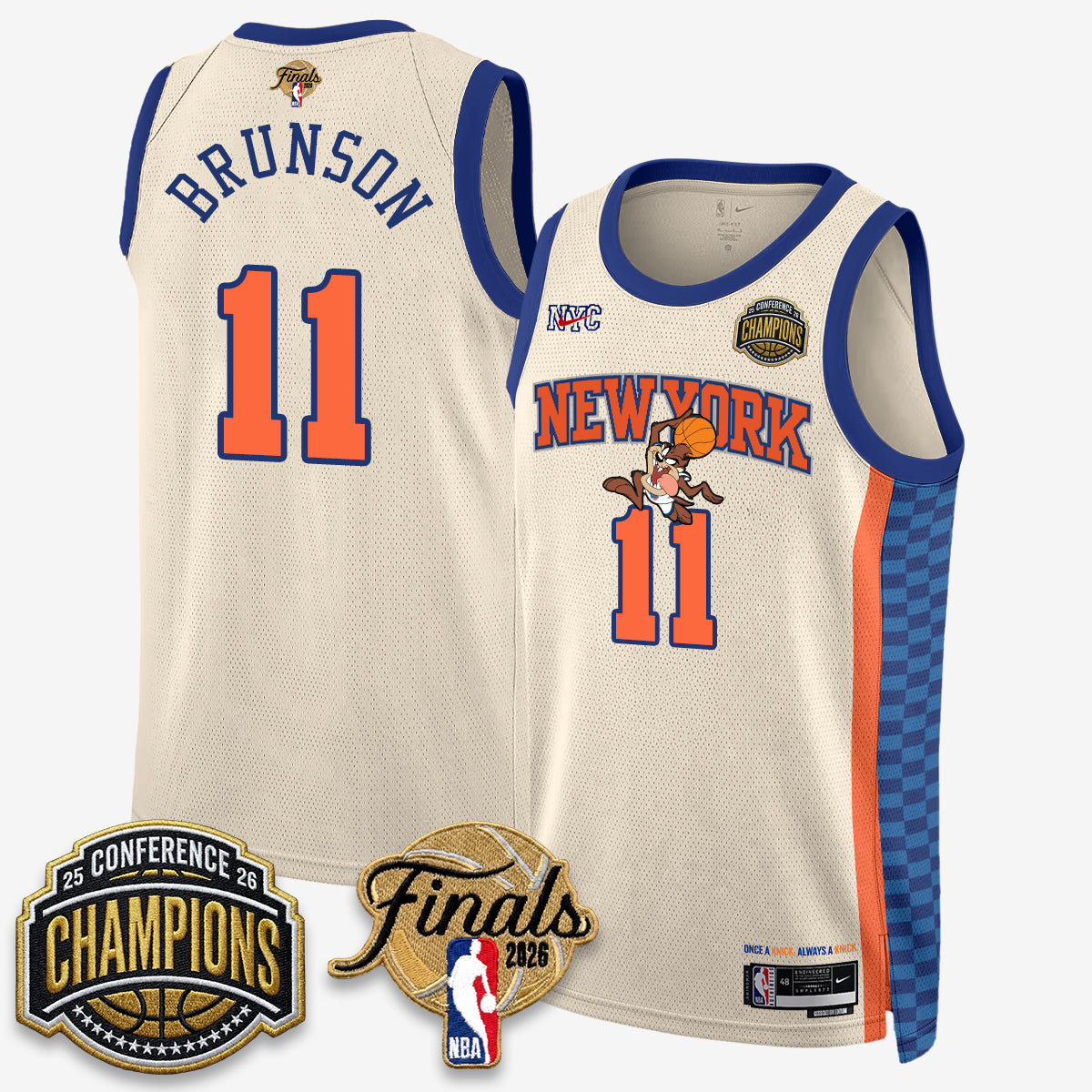 NYK 2026 NBA Eastern Conference Champions x Taz Vapor Jersey - Stitched-NQD