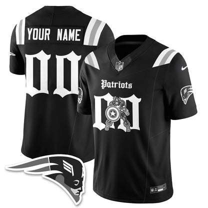 New England Patriots x Vibranium Shield Edition Vapor Custom Jersey - Stitched