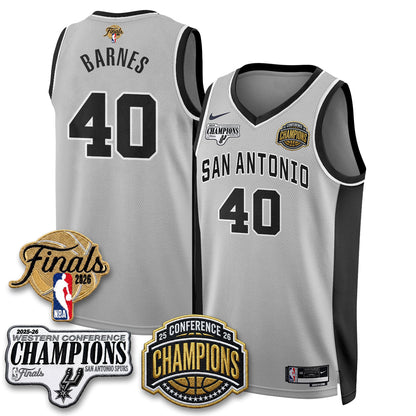 SAS 2026 NBA Western Conference Champions Vapor Jersey - Stitched-NQD